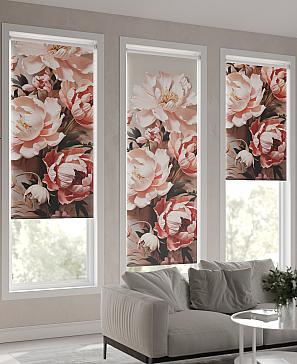 Рулонная штора  «Пеония - ширина 62 см»