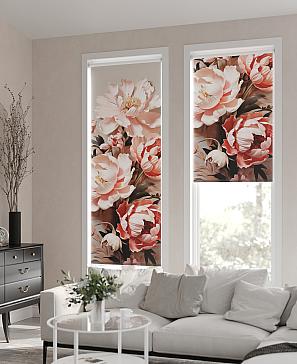 Рулонная штора  «Пеония - ширина 62 см»