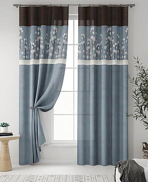 Комплект штор «Вербиль» голубого цвета