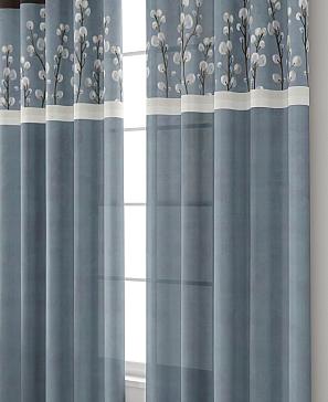 Комплект штор «Вербиль» голубого цвета