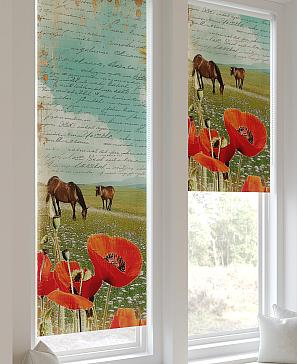 Рулонные <br>шторы «Флорко-856 - ширина 57 см, длина 170 см.»