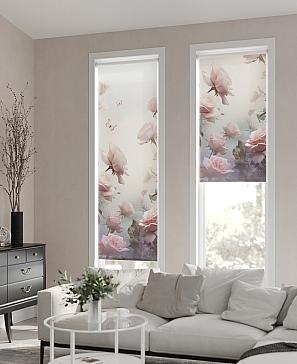 Рулонная штора. Розы. ширина 47см.