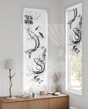 Рулонная штора «Флорко - 132 - ширина 57 см» | фото 2