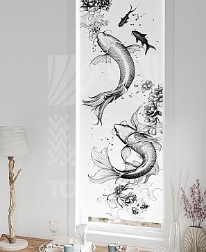 Рулонные шторы «Флорко - 132 - ширина 57 см»