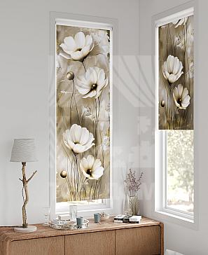 Рулонная штора «Флорко - 162 - ширина 57 см» | фото 2