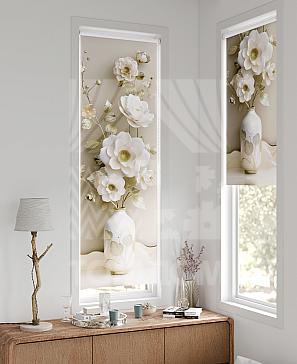 Рулонная штора «Флорко - 166 - ширина 57 см» | фото 2