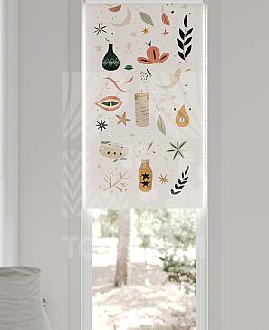 Рулонные шторы «Флорко - 169 - ширина 57 см»