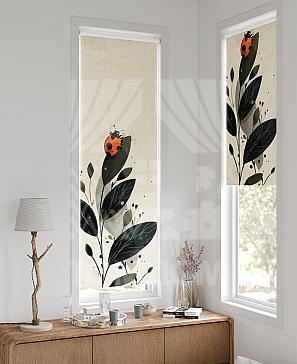 Рулонная штора «Флорко - 181 - ширина 57 см» | фото 2