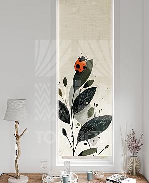 Рулонная штора «Флорко - 181 - ширина 57 см» | фото 3