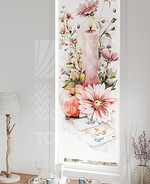 Рулонные шторы «Флорко - 203 - ширина 57 см»