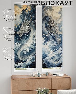 Комплект рулонных штор «Нокрет - 103 - ширина 57 см» | фото