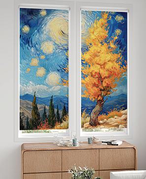 Комплект рулонных штор «Лургас - 102 - ширина 68 см» | фото