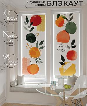 Комплект рулонных штор «Лургас - 121 - ширина 68 см» | фото