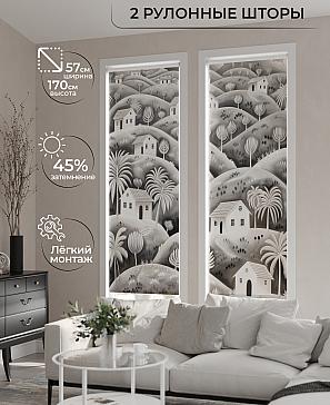 Комплект рулонных штор «Рамтис - 112 - ширина 57 см» | фото