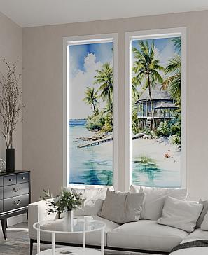 Комплект рулонных штор «Рамтис - 138 - ширина 57 см» | фото