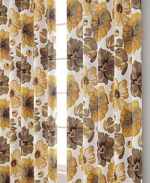 Комплект штор «Флораида» желтого цвета
