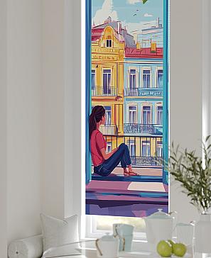 Рулонная штора «Анзара - 466 - ширина 47 см»