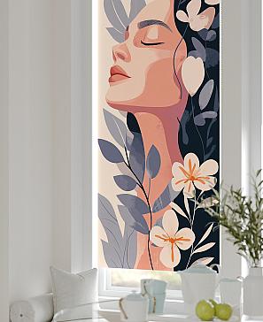 Рулонная штора «Лертонт - 476 - ширина 62 см»