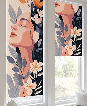 Рулонная штора «Лертонт - 476 - ширина 62 см»