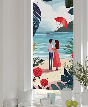 Рулонная штора «Лертонт - 493 - ширина 62 см»