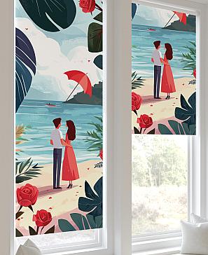 Рулонная штора «Лертонт - 493 - ширина 62 см»