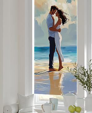 Рулонная штора «Лертонт - 498 - ширина 62 см»