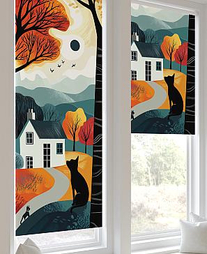 Рулонная штора «Лертонт - 534 - ширина 62 см»