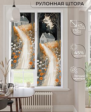 Рулонная штора «Ранфрик - 510  - ширина 47 см» | фото