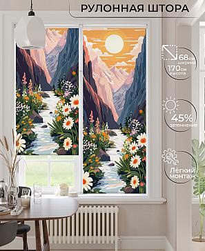 Рулонная штора «Лирикас - 484 - ширина 68 см» | фото