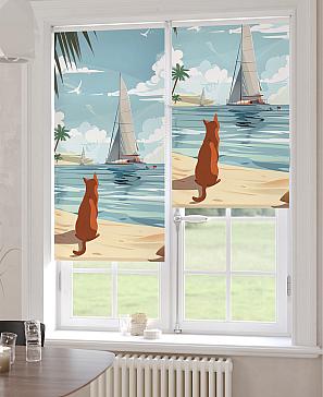 Рулонная штора «Лирикас - 499 - ширина 68 см»