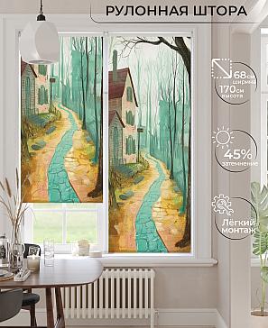 Рулонная штора «Лирикас - 525 - ширина 68 см» | фото