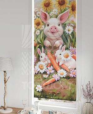 Рулонная штора «Федера - 695 - ширина 62 см»