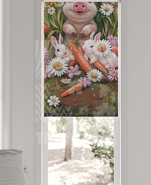 Рулонная штора «Федера - 695 - ширина 62 см»