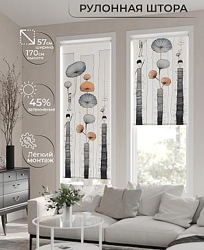 Рулонная штора «Флордо - 68 - ширина 57 см» | фото