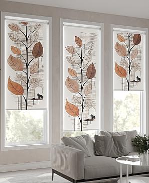 Рулонная штора «Флордо - 75 - ширина 57 см»