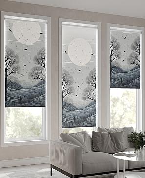 Рулонная штора «Флордо - 121 - ширина 57 см»