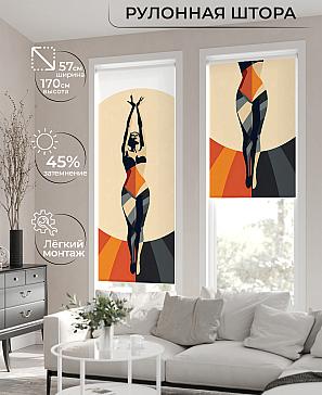 Рулонная штора «Флордо - 132 - ширина 57 см» | фото