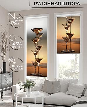 Рулонная штора «Флордо - 135 - ширина 57 см» | фото