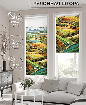 Рулонная штора «Флордо - 160 - ширина 57 см» | фото