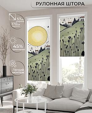 Рулонная штора «Флордо - 184 - ширина 57 см» | фото