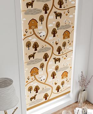 Рулонная штора «Лертонт - 619 - ширина 62 см»