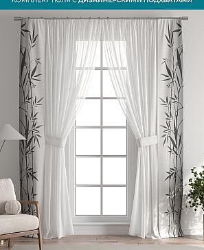 Тюль с декоративными подхватами «Лабрист - 203» | фото