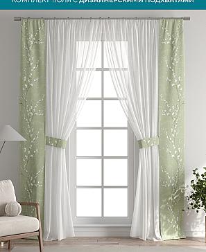 Тюль с декоративными подхватами «Лабрист - 210» | фото