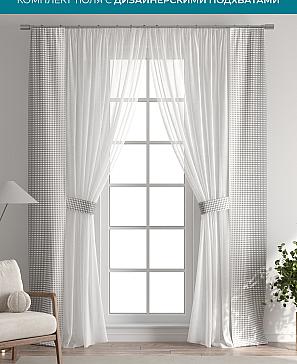Тюль с декоративными подхватами «Лабрист - 219» | фото