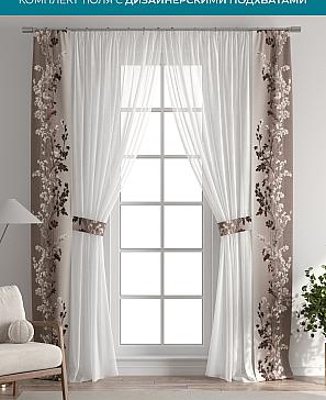 Тюль с декоративными подхватами «Лабрист - 227» | фото