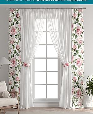 Тюль с декоративными подхватами «Лабрист - 249» | фото