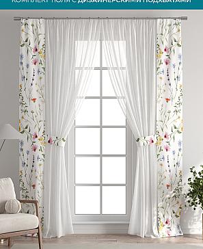 Тюль с декоративными подхватами «Лабрист - 312» | фото