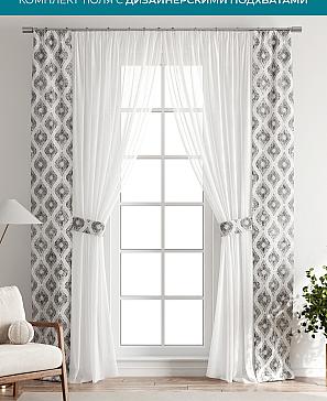 Тюль с декоративными подхватами «Лабрист - 114» | фото