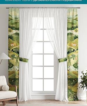 Тюль с декоративными подхватами «Лабрист - 151» | фото