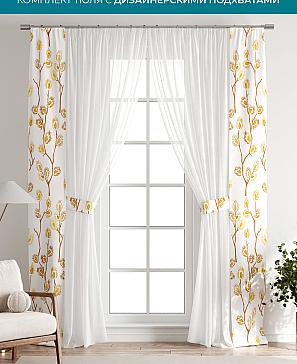 Тюль с декоративными подхватами «Лабрист - 188» | фото